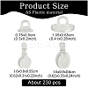 230Pcs 4 Styles Transparent ABS Plastic Pendant Blanks FIND-YW0007-54-2