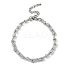 Anti-Tarnish 304 Stainless Steel 8 Shaped Link Chain Anklets AJEW-A057-08P-1
