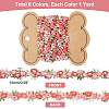 6 Yards 6 Colors Flower Polyester Embroidery Lace Ribbon OCOR-PH0002-17-2
