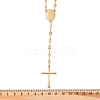 201 Stainless Steel Rosary Bead Necklaces NJEW-B143-07G-5