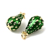 Fruit Brass Enamel Pendants KK-M324-04D-G-2