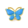 Rack Plating Brass Enamel Butterfly Connector Charms KK-A234-026G-2
