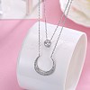 925 Sterling Silver Tiered Necklaces NJEW-BB33982-4