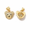Rack Plating Brass Micro Pave Cubic Zirconia Charms KK-G456-04G-1