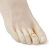 Copper Wire Wrapped Natural Cultured Freshwater Pearl Toe Open Ring RJEW-JR00620-3