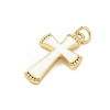 Brass Enamel Pendants KK-CBA3F25-11G-01-2