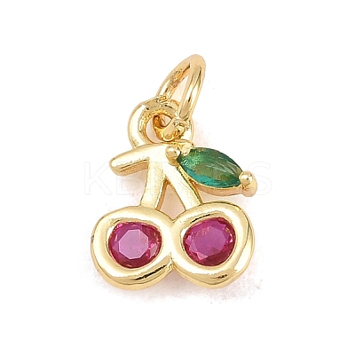 Brass Micro Pave Cubic Zirconia Charms KK-H273-49G-02-1