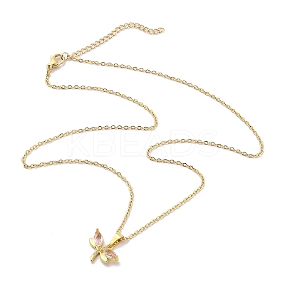 304 Stainless Steel Pendant Necklaces NJEW-U002-18G-01-1
