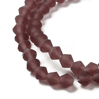 Imitate Austrian Crystal Frosted Glass Beads Strands EGLA-A039-T4mm-MD05-1