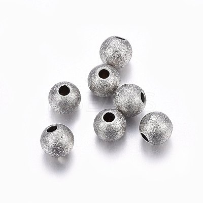 Tarnish Resistant 304 Stainless Steel Textured Beads X-STAS-F174-32P-A-1