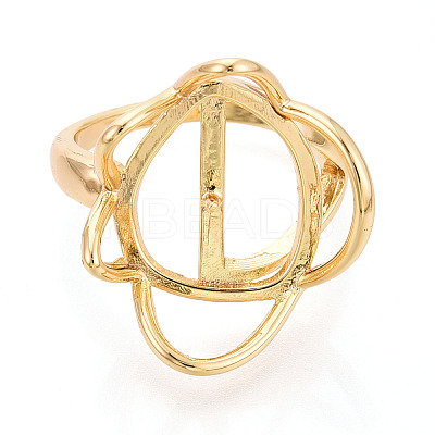 Flower Brass Cup Peg Ring Settings KK-N274-39G-1