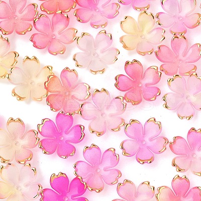 50Pcs Acrylic Bead Caps OACR-YW0002-67G-1