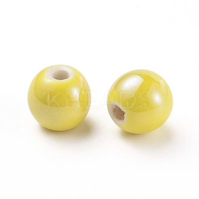 Glazed Porcelain Beads PORC-D001-12mm-16-1