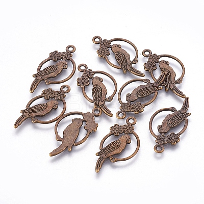 Alloy Tropical Parrot Pendants X-EA10187Y-AB-1