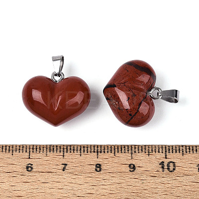 Natural Red Jasper Chunky Pendants G-T143-19I-1