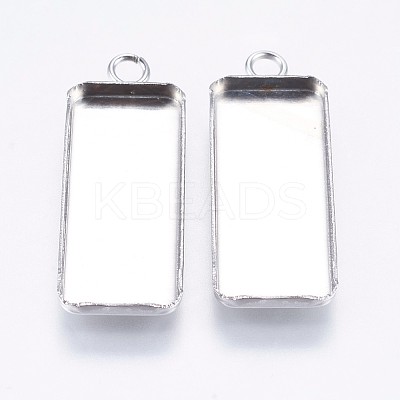 Tarnish Resistant 304 Stainless Steel Pendant Cabochon Settings LS-X-STAS-I069-36-1