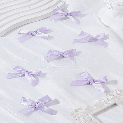 10Pcs Bowknot Polyester Alligator Hair Clips AJEW-LP0008-08E-1