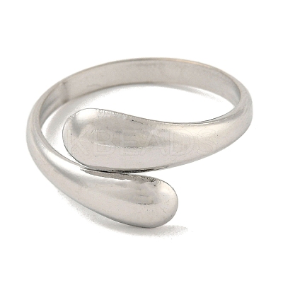 Non-Tarnish 304 Stainless Steel Plain Cuff Ring LS-RJEW-C067-01P-1