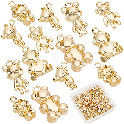 48Pcs 6 Style Rack Plating Alloy Pendants FIND-SC0002-33-1
