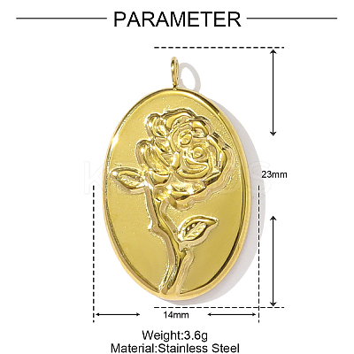 304 Stainless Steel Pendants STAS-OY001-87G-1