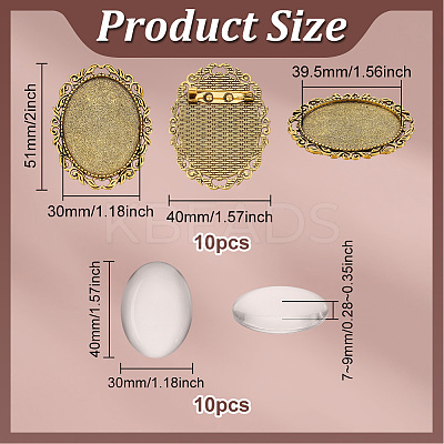 DIY Brooch Making Kits DIY-PH0032-29AG-1