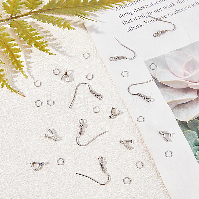 304 Stainless Steel Earring Hooks & Pinch Bails & Open Jump Rings STAS-UN0018-49P-1