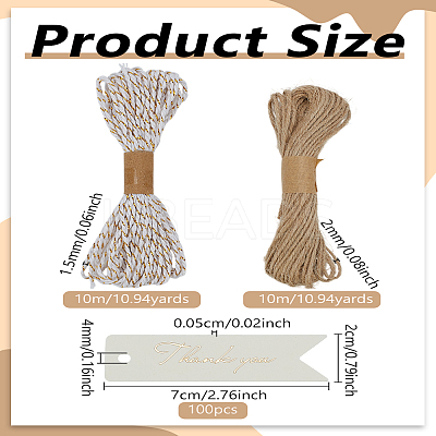 100Pcs Cardboard Paper Thank You Gift Tags CDIS-LP0001-26B-1