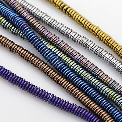 Electroplate Non-magnetic Synthetic Hematite Beads Strands G-J216F-M-1