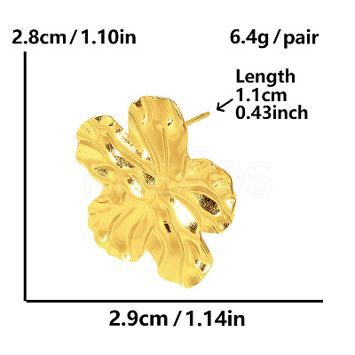 304 Stainless Steel Fashionable Flower Stud Earrings with Exaggerated Design and High-end Quality KY9326-2-1