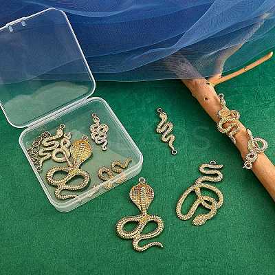 26Pcs 7 Style Rack Plating Alloy Big Pendants FIND-SZ0001-09-1