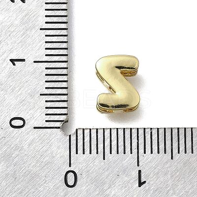 Brass Micro Pave Cubic Zirconia Letter Multi-Strand Links KK-D295-32G-26-1
