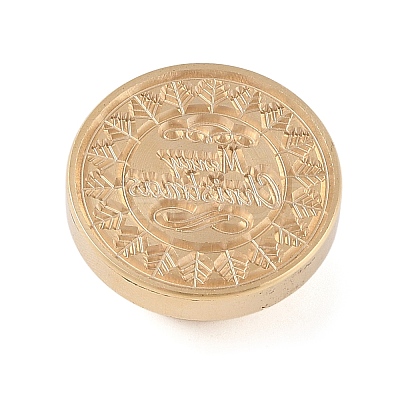 Merry Christmas Wax Seal Brass Stamp Head LS-AJEW-Z031-04G-20-1