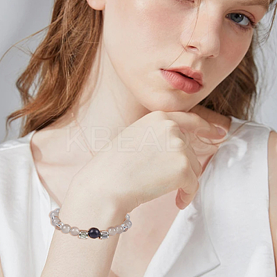 90Pcs 10 Styles 201 Stainless Steel European Beads STAS-PA0001-01-1