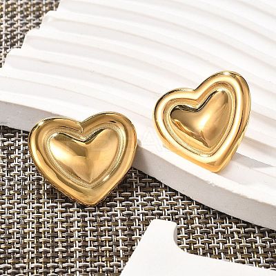 304 Stainless Steel Stud Earrings EJEW-V016-02G-01-1