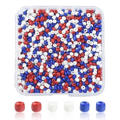 55.5G 3 Colors 8/0 Glass Seed Beads SEED-YW0002-26-1