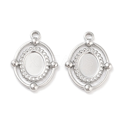 Non-Tarnish 304 Stainless Steel Pendant Cabochon Settings LS-STAS-P364-07P-1