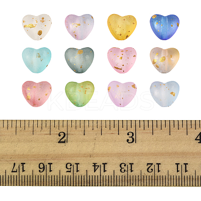 360Pcs 11 Colors Frosted Transparent Acrylic Beads OACR-FS0002-30-1