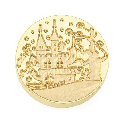 Halloween Series Wax Seal Brass Stamp Heads LS-AJEW-M039-01D-1