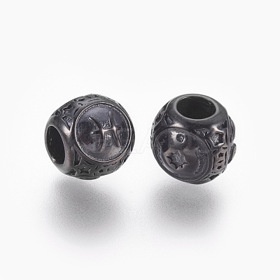 316 Surgical Stainless Steel European Beads STAS-F195-128B-11-1