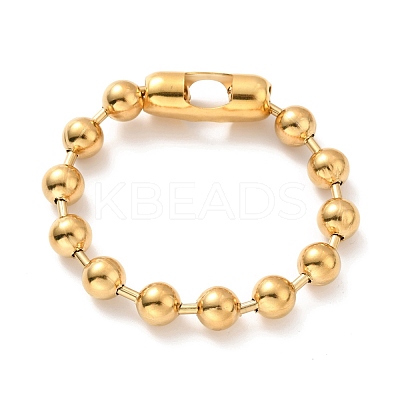 PVD Vacuum Plating 304 Stainless Steel Ball Chain Necklace & Bracelet Set STAS-D181-01G-02D-1