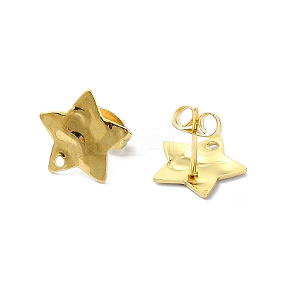 304 Stainless Steel Stud Earring Findings X-STAS-L024-003G-09-1