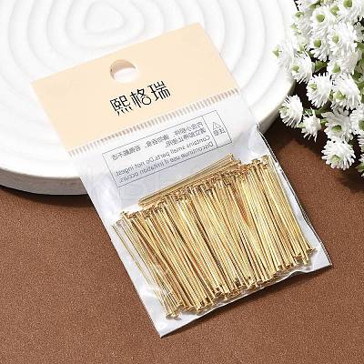 SHEGRACE Brass Flat Head Pins XGR0085G-33G-1