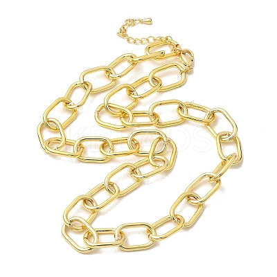 Brass Cable Chain Necklaces for Women NJEW-B157-09G-1