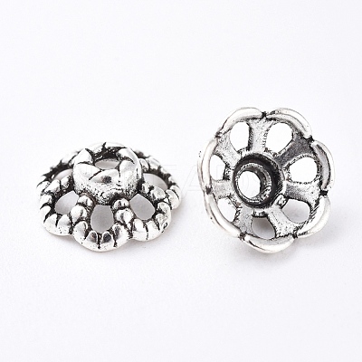 Tibetan Style Alloy Bead Caps LF0761Y-1