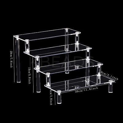 4-Tier Acrylic Action Figures Display Riser Stands PW-WG74712-02-1