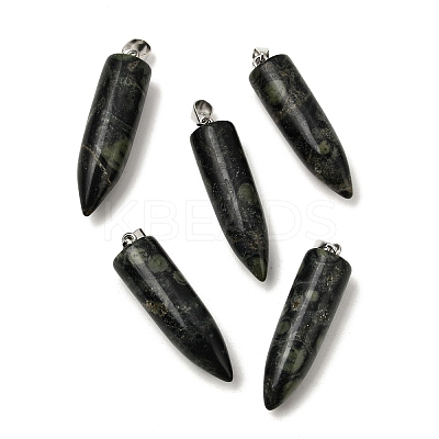 Natural Kambaba Jasper Pointed Pendants G-F820-12I-1