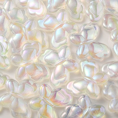 UV Plating Luminous Transparent Acrylic Beads OACR-P010-11C-1