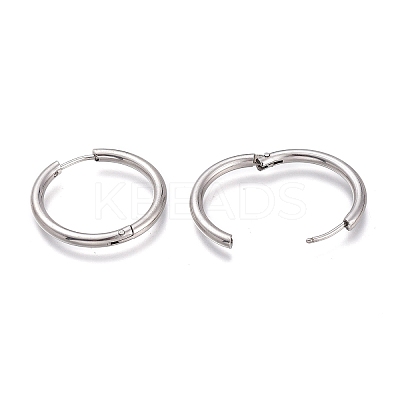 Tarnish Resistant 201 Stainless Steel Huggie Hoop Earrings LS-EJEW-O095-05-13-1