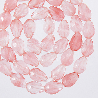 2 Strands Cherry Quartz Glass Beads Strands G-FH0002-40-1