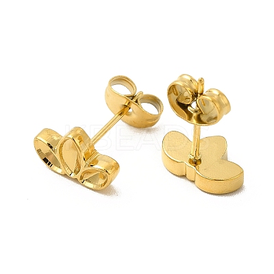Ion Plating(IP) 304 Stainless Steel Stud Earring Cabochon Settings EJEW-I281-10G-1